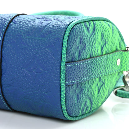Louis Vuitton Taurillon Illusion Keepall XS Bleu Vert 9 of 9