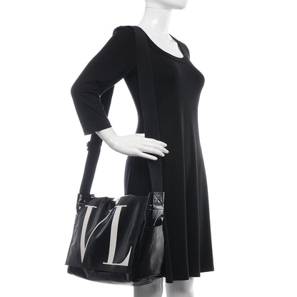 Valentino Garavani Shiny Canvas VLTN Messenger Bag Black 2 of 7