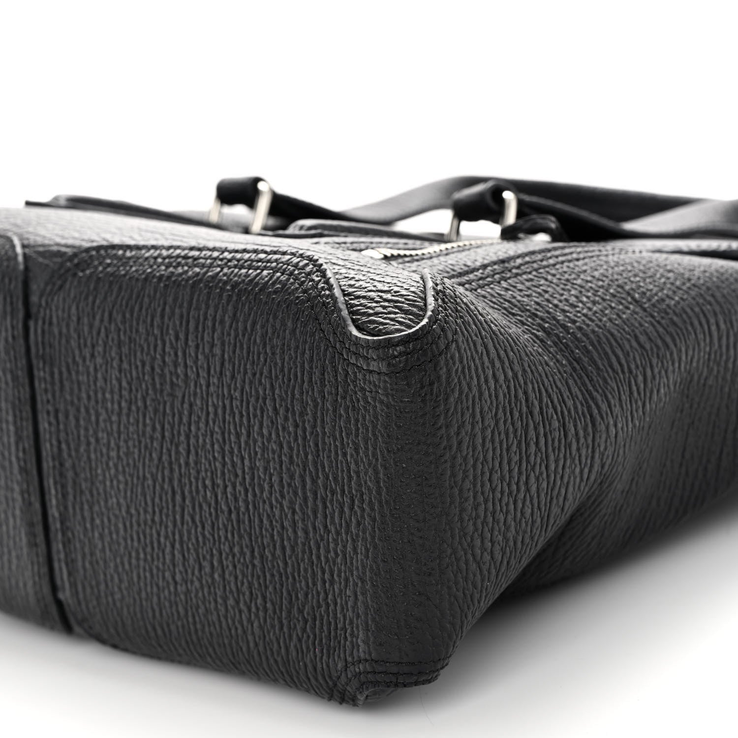 3.1 Phillip Lim Textured Calfskin Medium Pashli Satchel Black 9 of 9