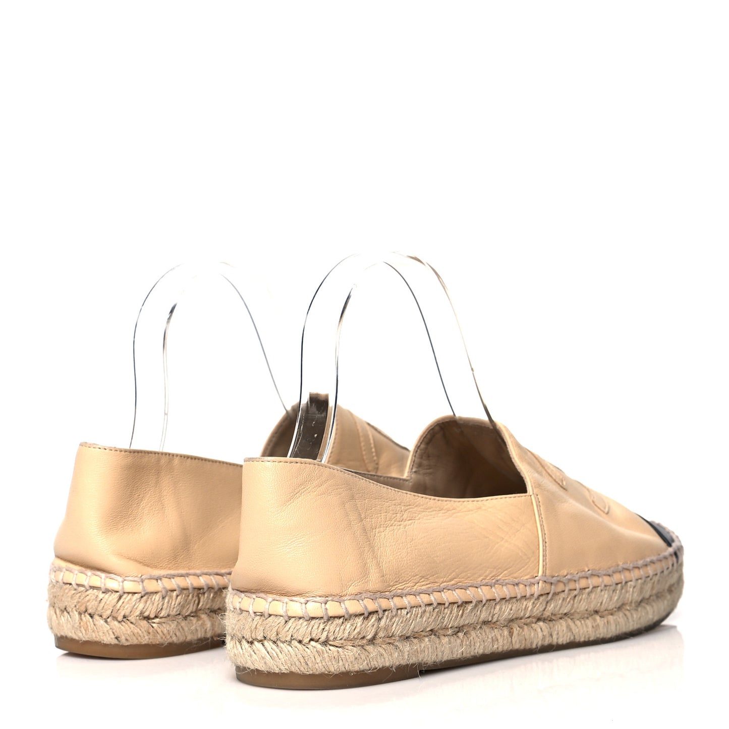 Lambskin CC Espadrilles 41 Beige Black