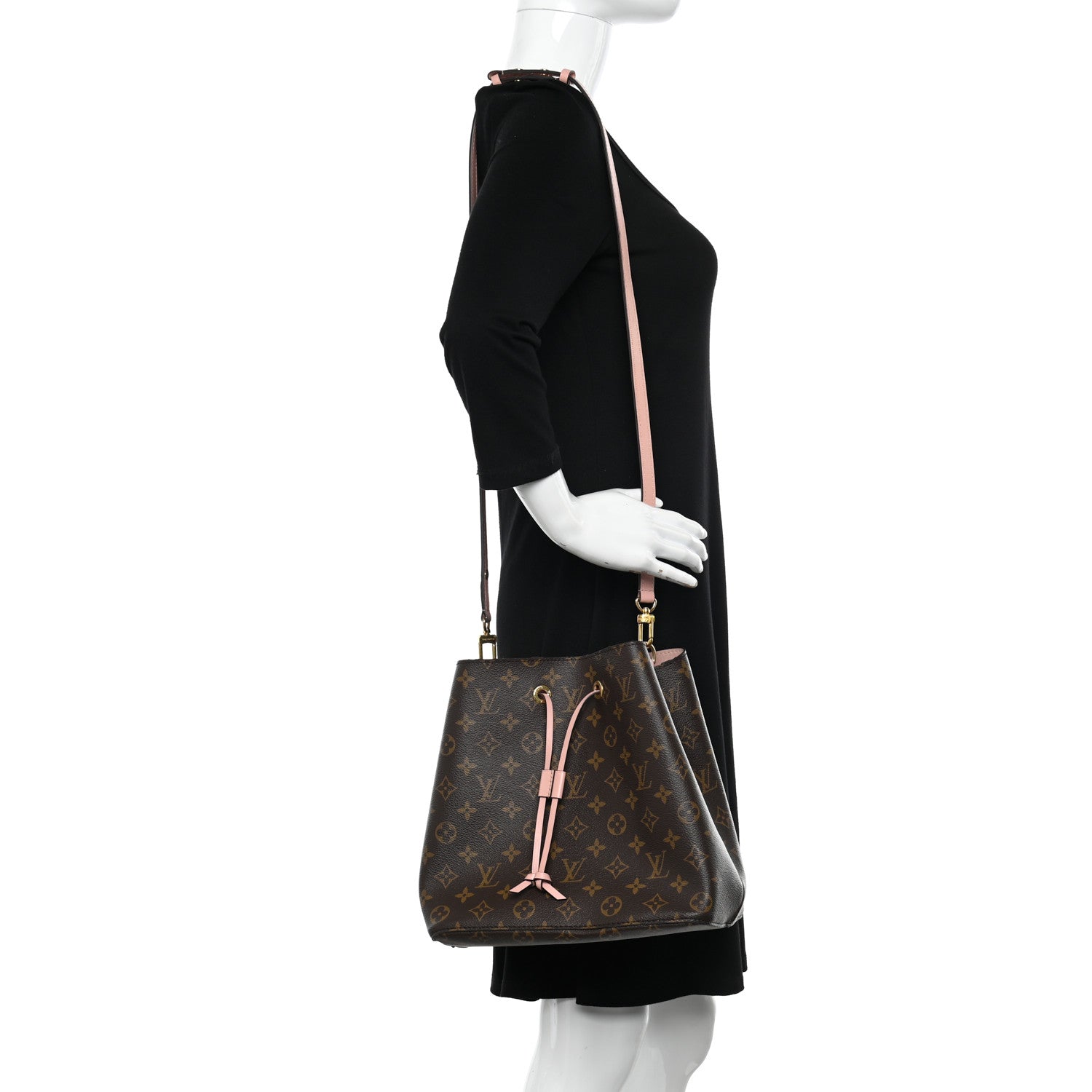 Louis Vuitton Monogram Neonoe MM Rose Poudre 2 of 12