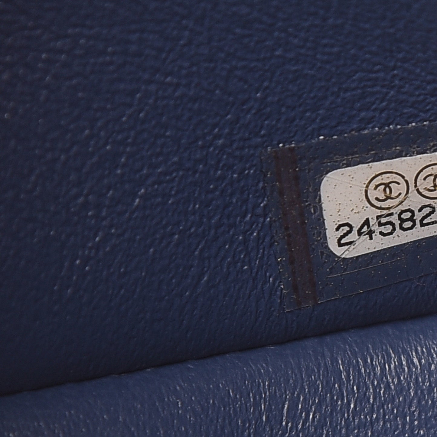 Caviar Quilted Mini Rectangular Flap Navy