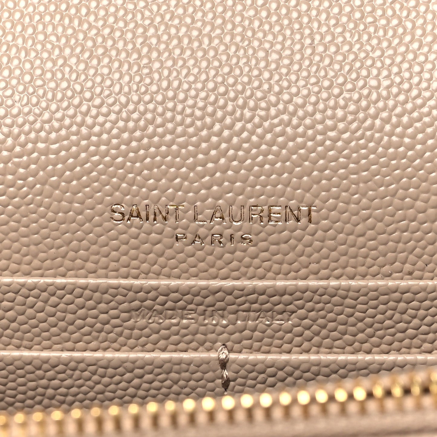 Grain De Poudre Matelasse Chevron Monogram Envelope Chain Wallet Dark Beige