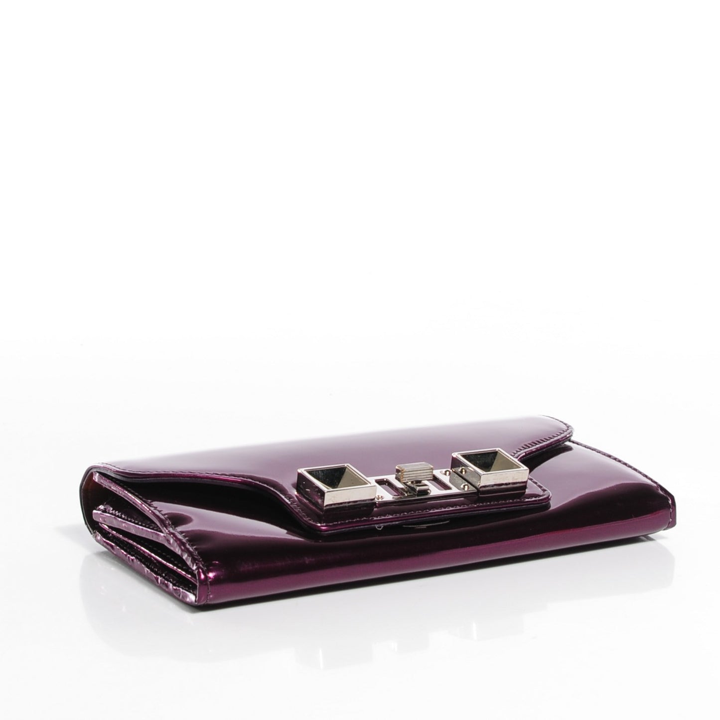 Metallic Patent Calfskin PS11 Continental Wallet