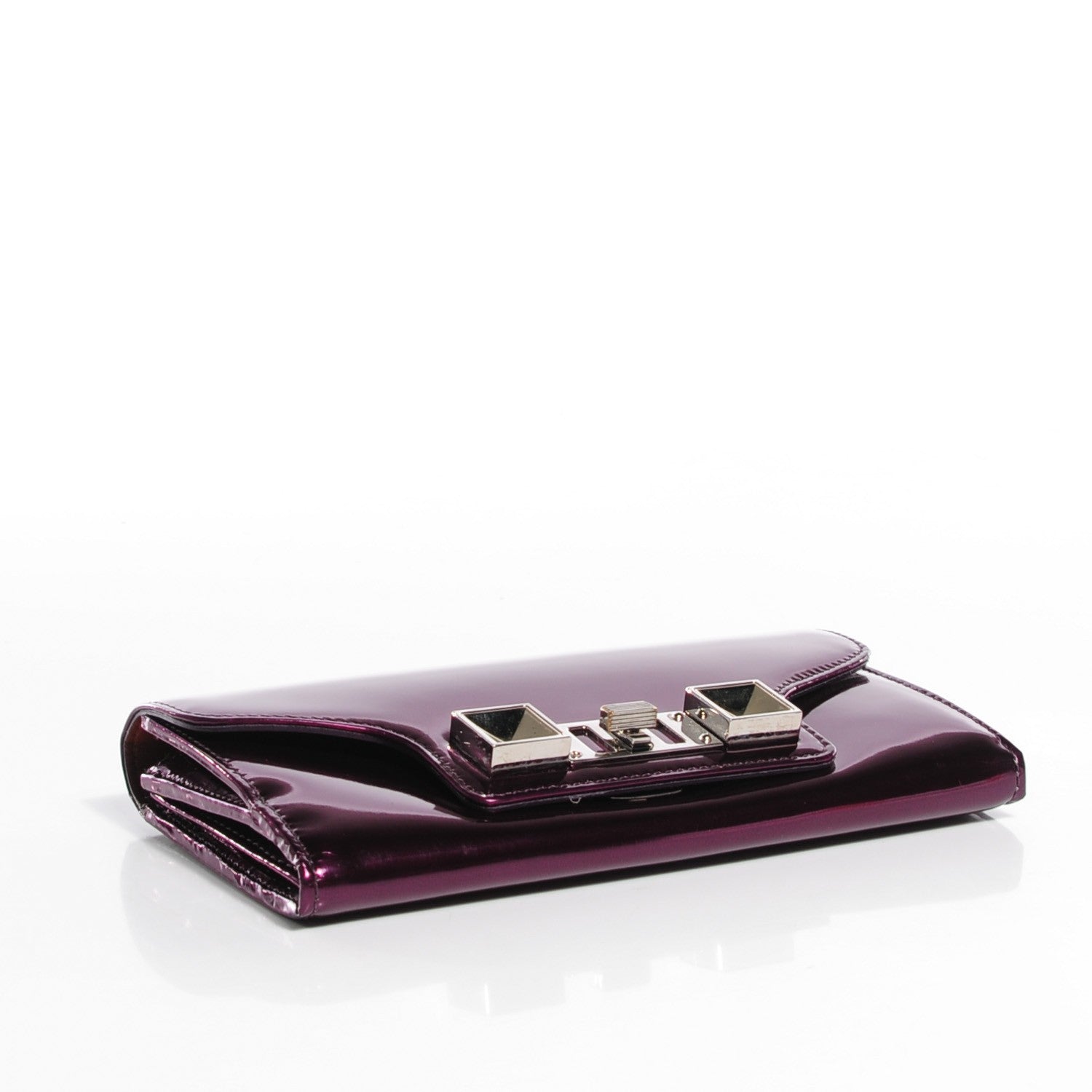Proenza Schouler Metallic Patent Calfskin PS11 Continental Wallet 4 of 9
