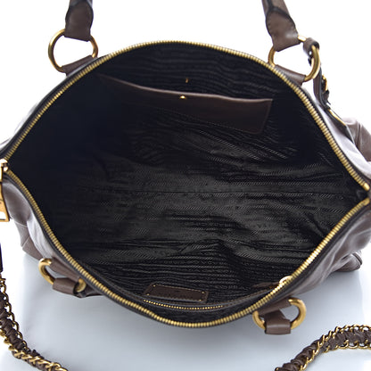 Prada Vitello Lux Bauletto Bambu 5 of 17