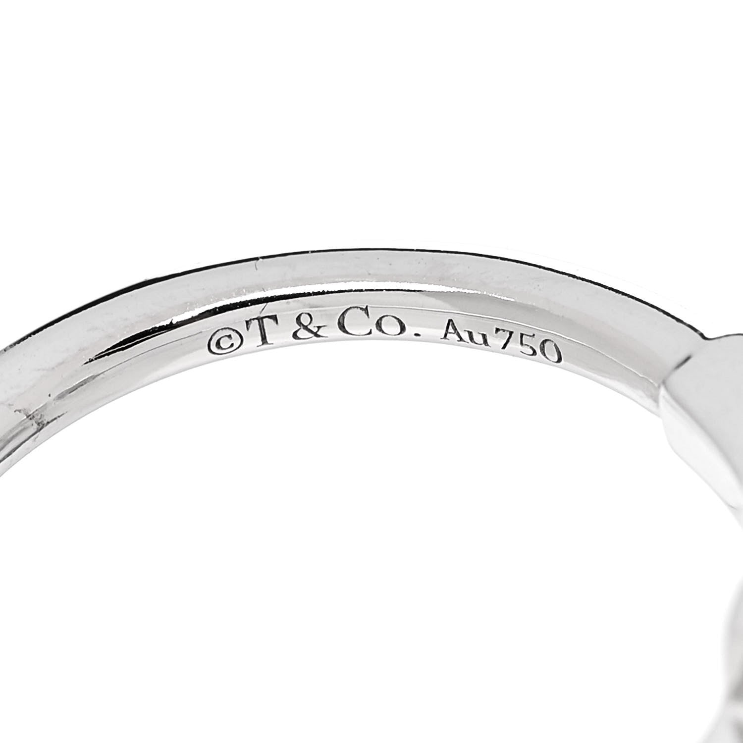 Tiffany 18K White Gold T Wire Ring 50 5.5 4 of 4