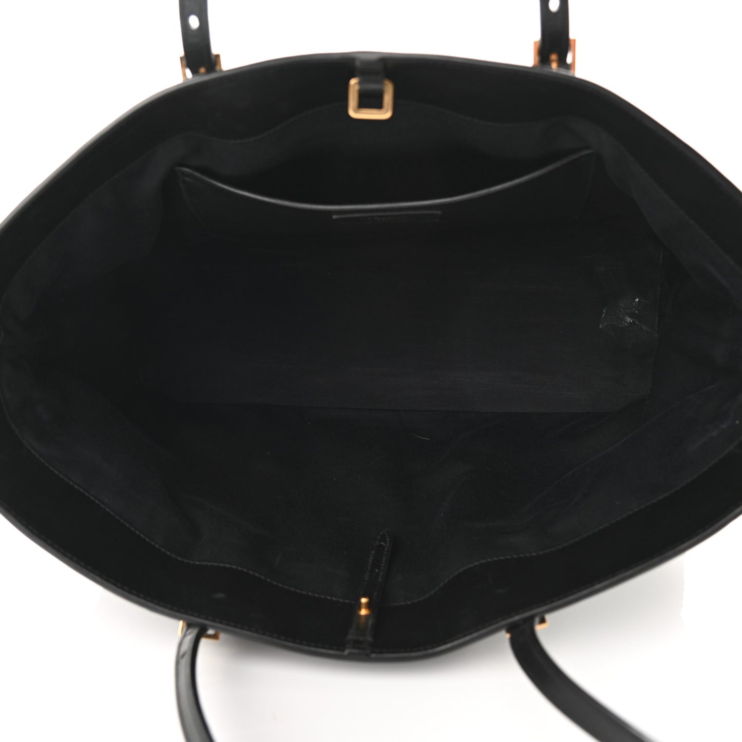 Calfskin Raffia Medium Shopper Tote Black