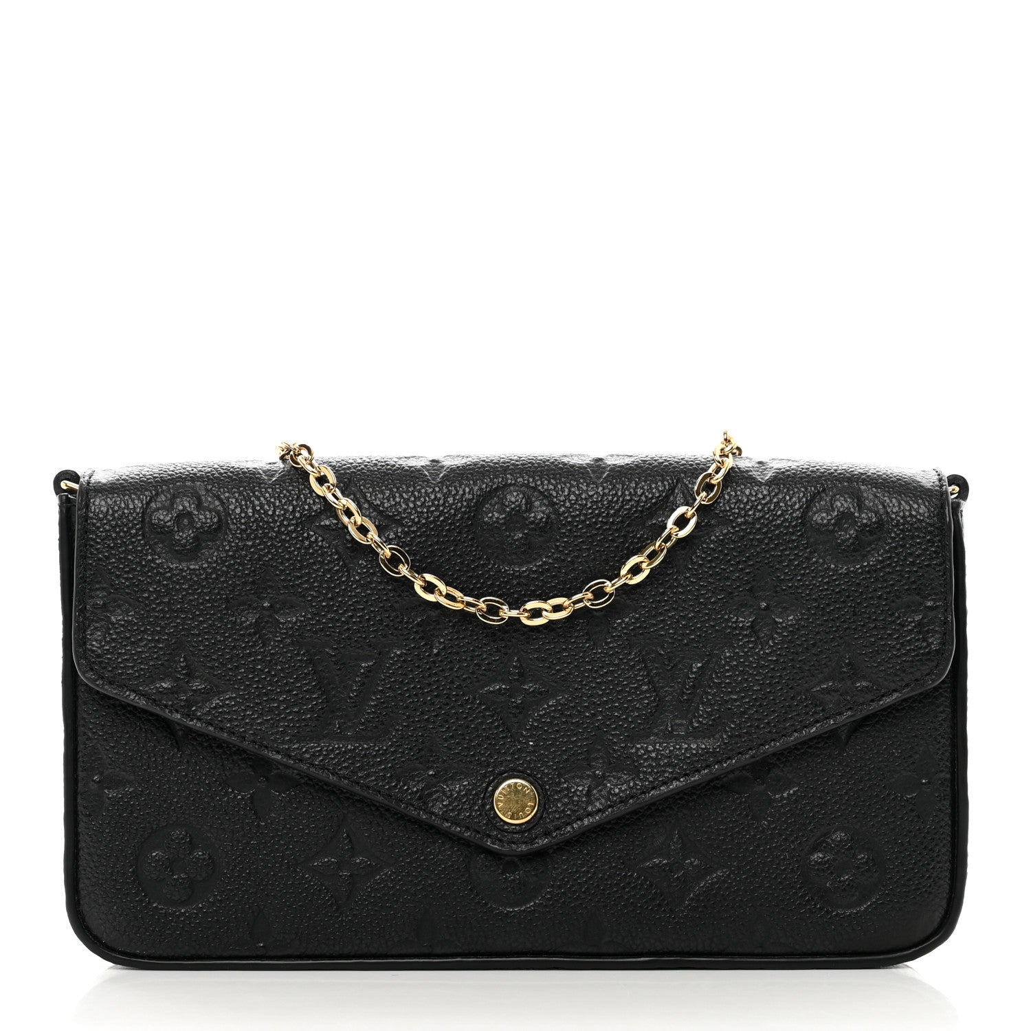 Louis Vuitton Empreinte Pochette Felicie Chain Wallet Black 3 of 12