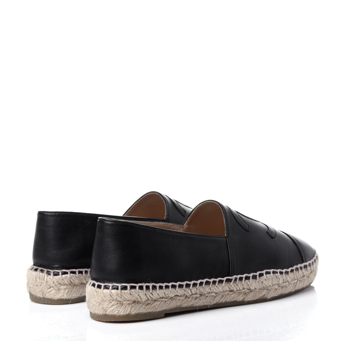 Lambskin CC Espadrilles 38 Black