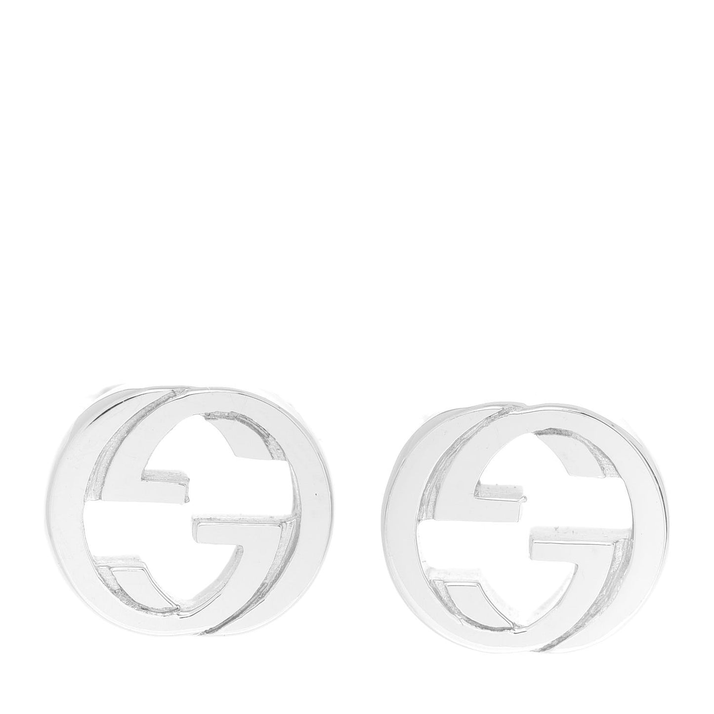 Sterling Silver Interlocking GG Stud Earrings