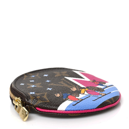 Louis Vuitton Monogram 2018 Christmas Animation Round Coin Purse 4 of 6