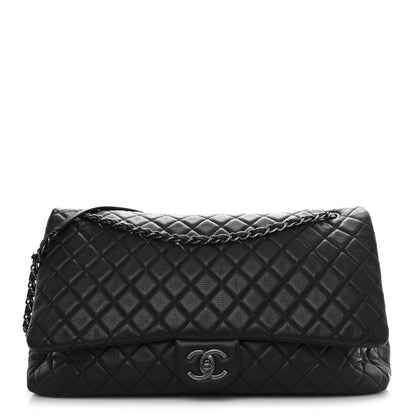 Chanel Calfskin Quilted XXL Travel Flap Bag Black 1 of 11