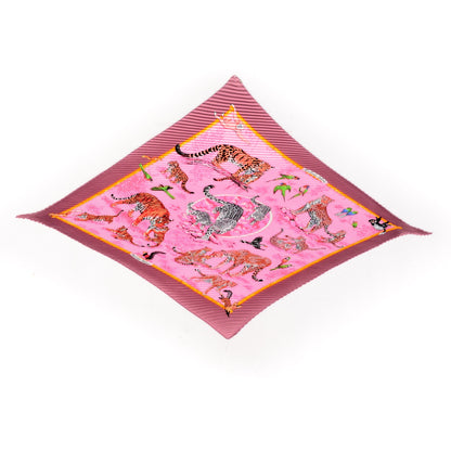 Hermes Silk Plisse Tendresse Feline Scarf 90 2 of 8