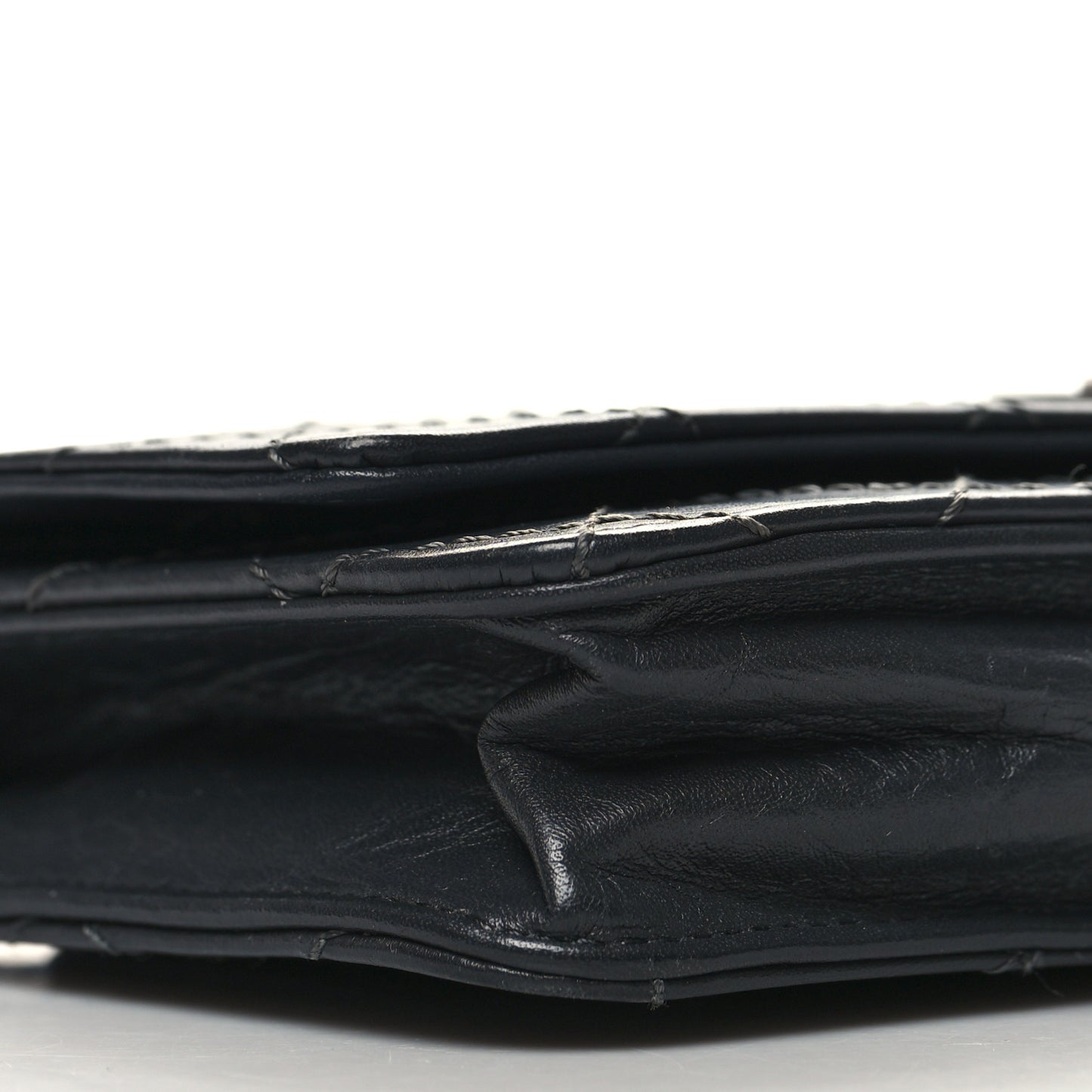 Aged Calfskin Quilted Reissue Wallet On Chain WOC Navy