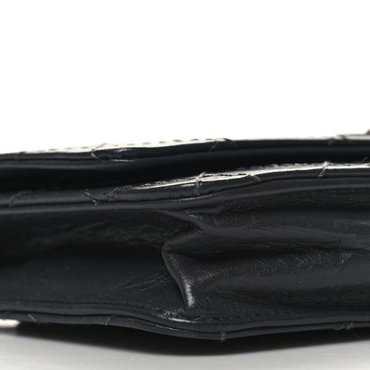 Chanel Aged Calfskin Quilted Reissue Wallet On Chain WOC Navy 10 of 11