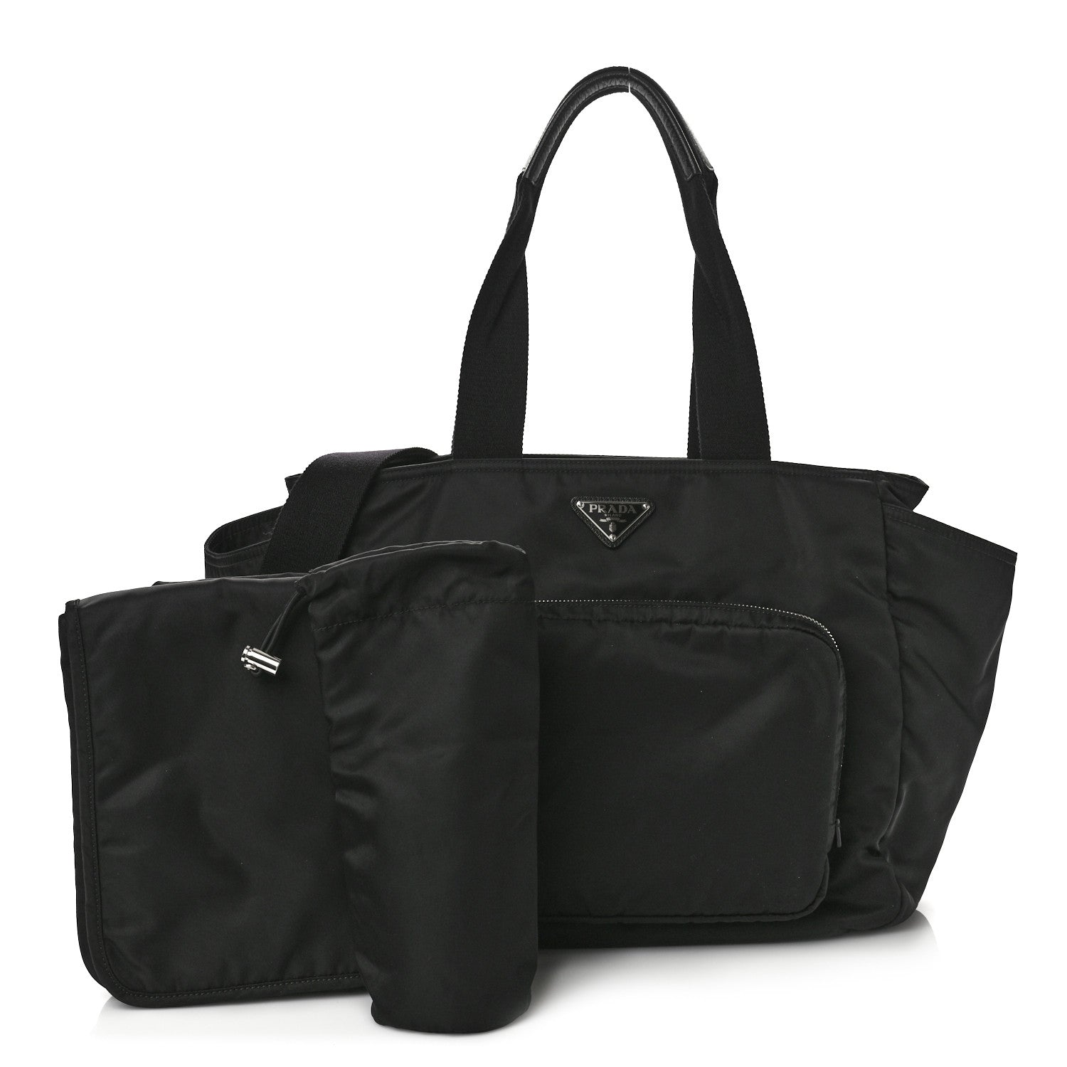 Prada Nylon Vela Baby Bag Black 2 of 12