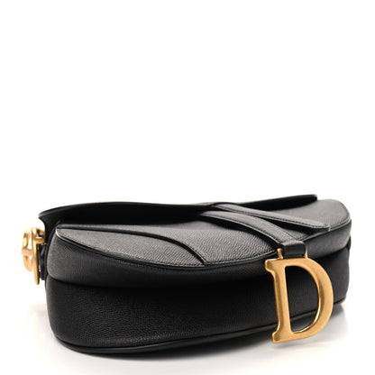 Christian Dior Grained Calfskin Saddle Bag Black 4 of 9
