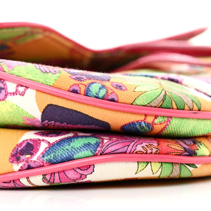 Christian Dior Canvas Floral Hawaii Glamour Saddle Bag Multicolor 9 of 13
