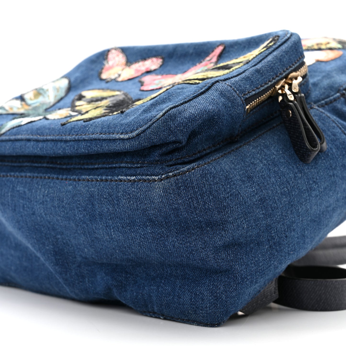 Denim Butterfly Backpack Light Denim Multicolor