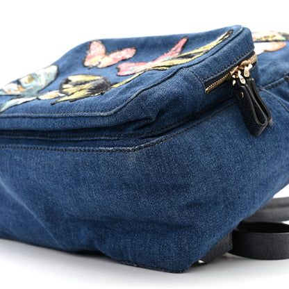 Valentino Garavani Denim Butterfly Backpack Light Denim Multicolor 8 of 8