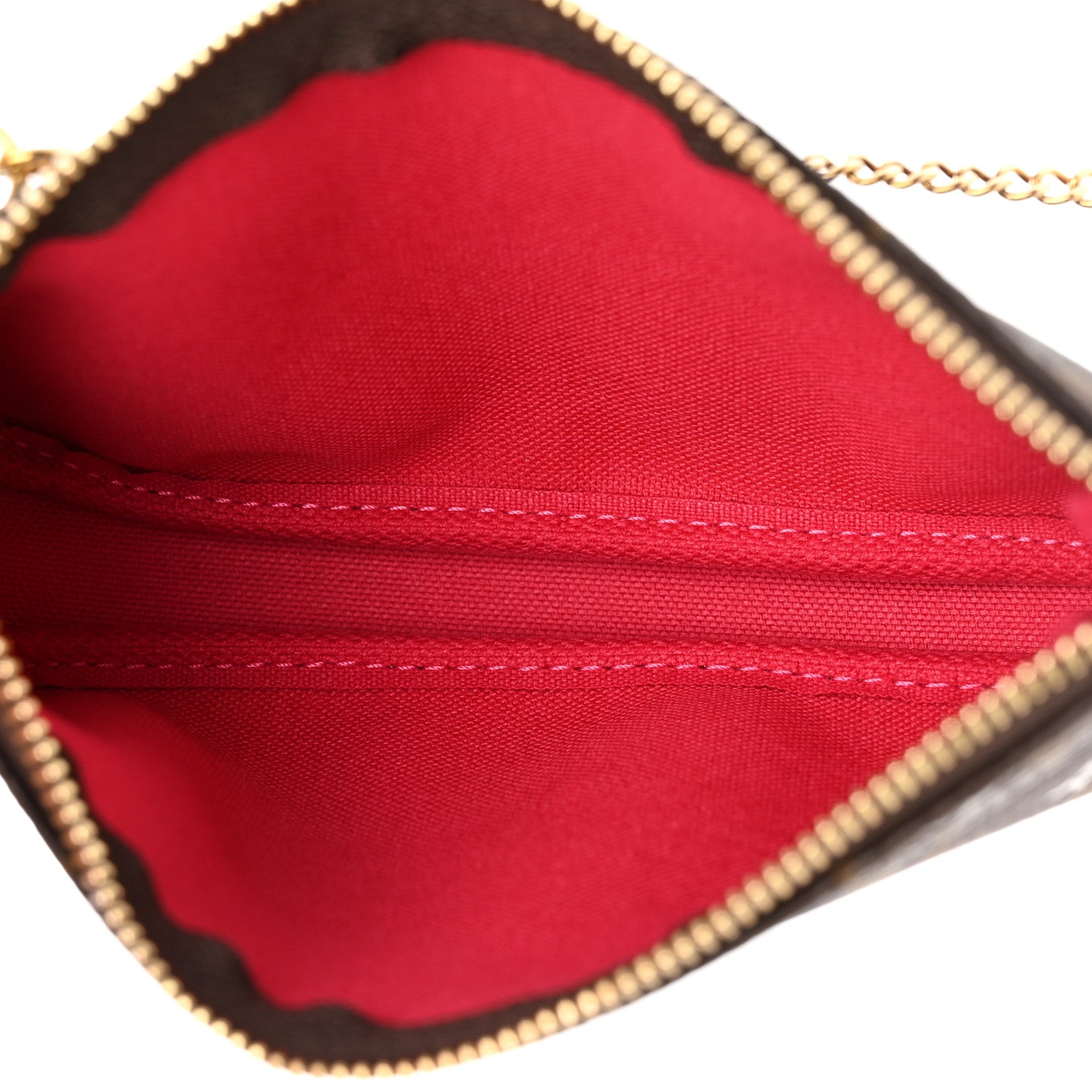 Louis Vuitton Monogram 2019 Christmas Animation Mini Courchevel Pochette Accessories Fuchsia 5 of 7
