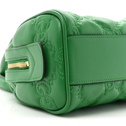 Gucci Calfskin GG Matelasse Mini Bowler Bag Spring Green Natural 9 of 10