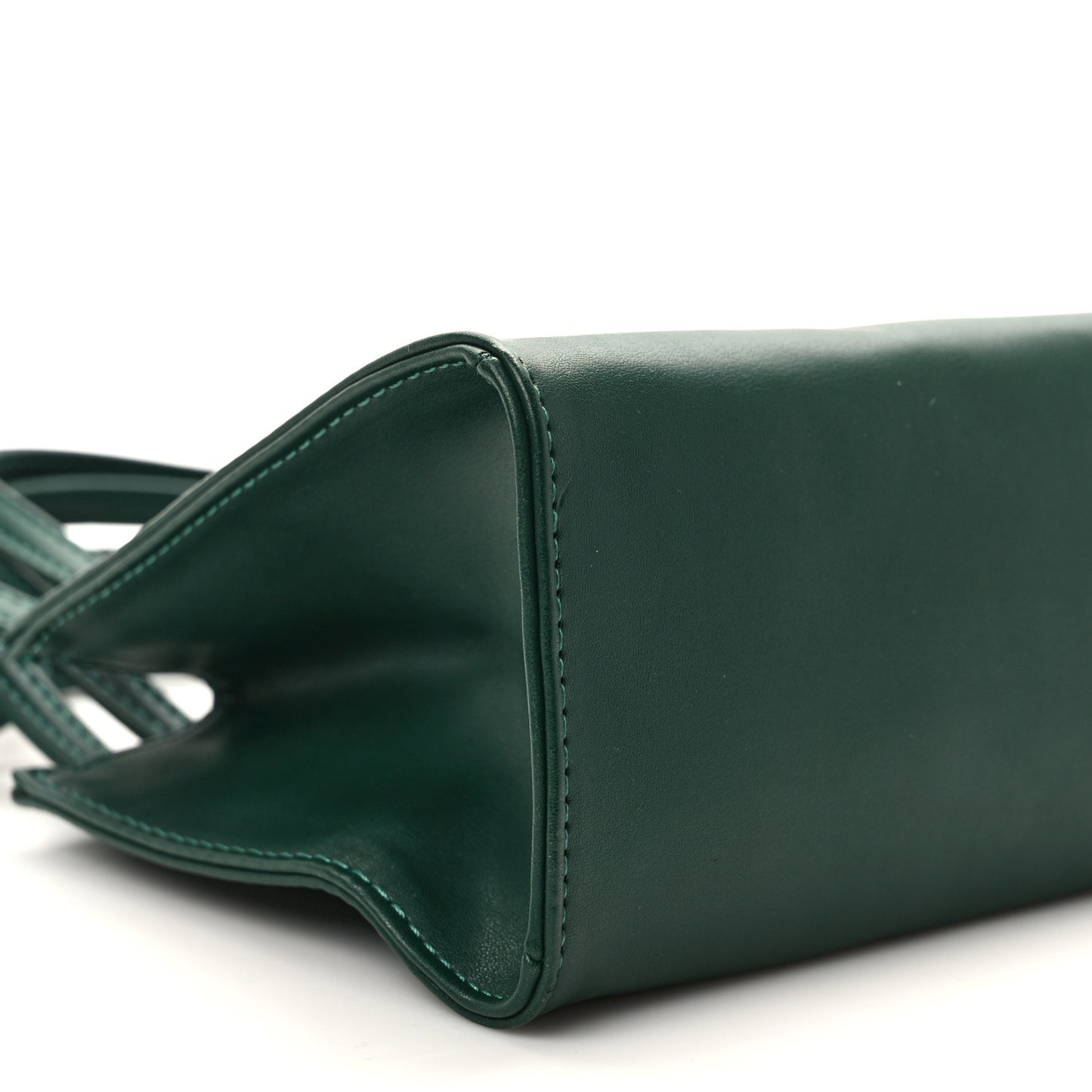 Vegan Leather Small Shopping Bag Dark Olive