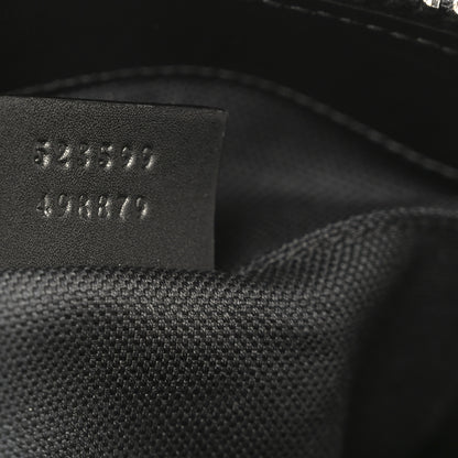 Gucci GG Supreme Monogram Web Small Flat Messenger Bag Black Grey 7 of 12