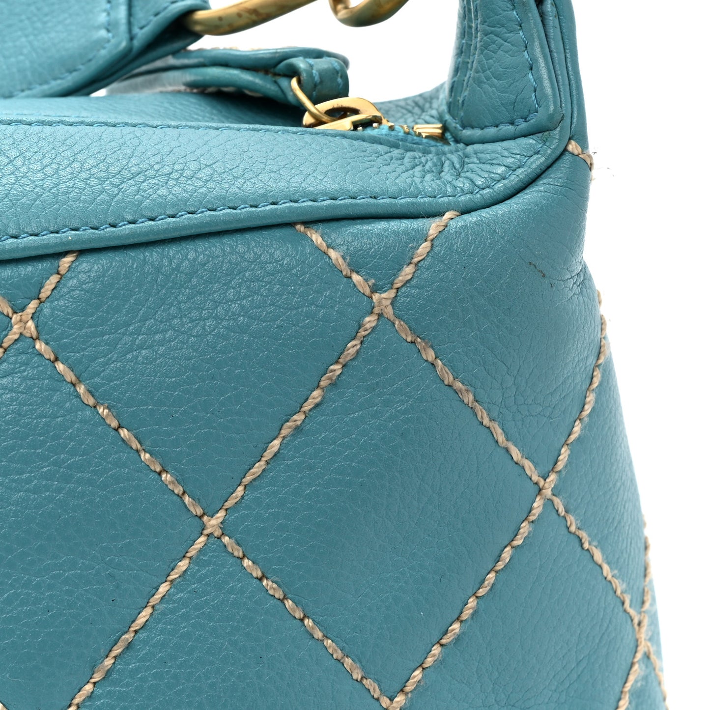 Calfskin Wild Stitch Surpique Hobo Blue
