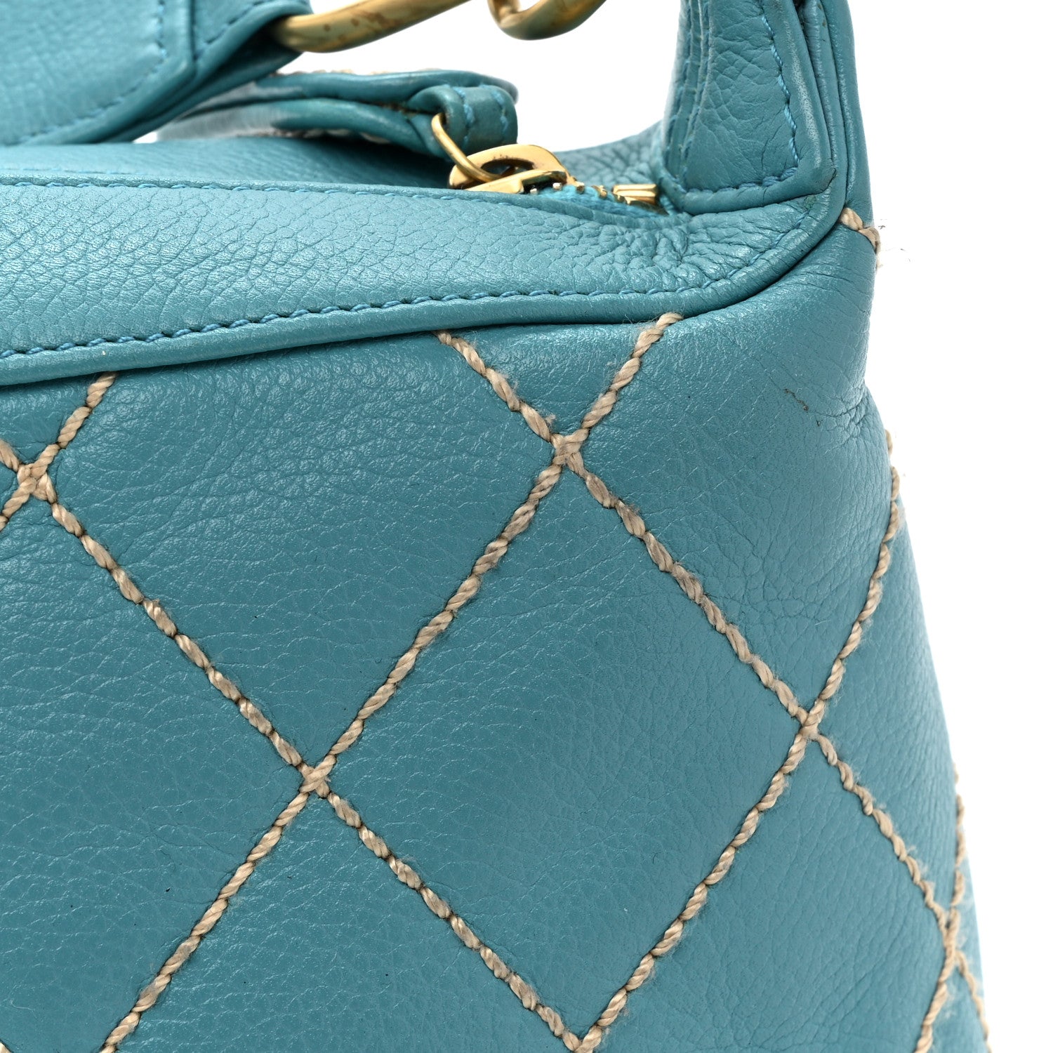 Chanel Calfskin Wild Stitch Surpique Hobo Blue 16 of 16