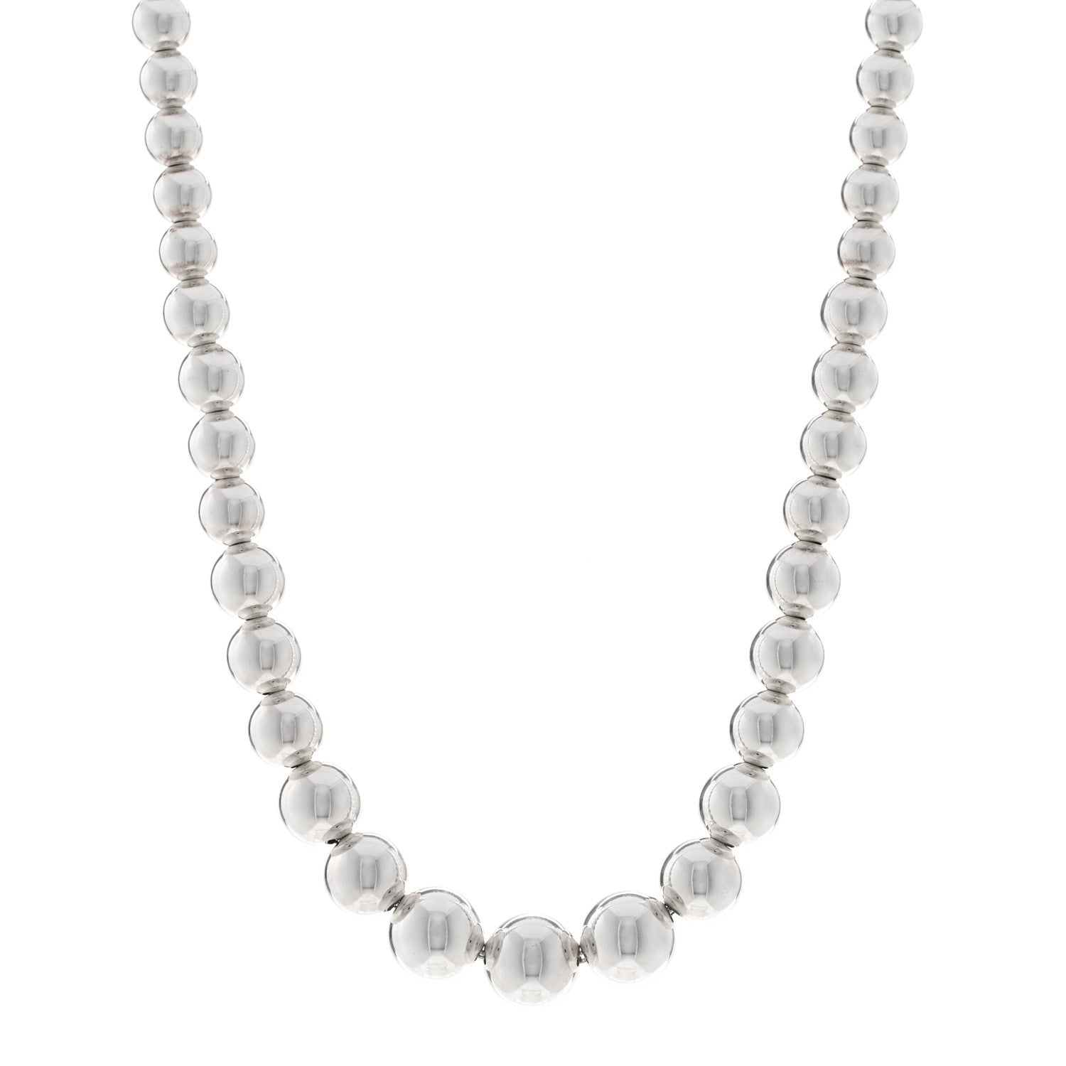 Tiffany Sterling Silver HardWear Graduated Ball Necklace 1 of 5