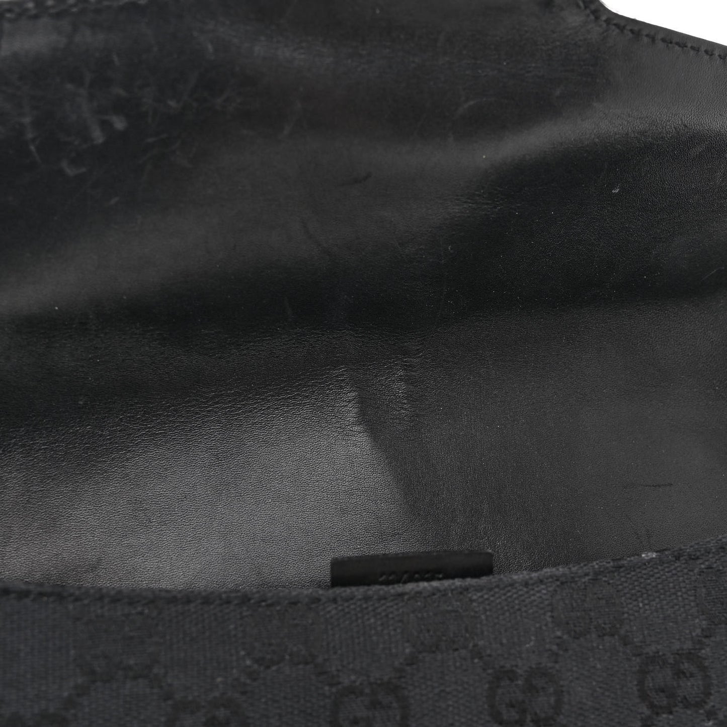 Monogram Horsebit Chain Studded Flap Shoulder Bag Black