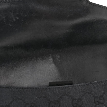 Gucci Monogram Horsebit Chain Studded Flap Shoulder Bag Black 11 of 14