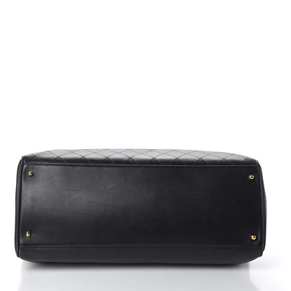 Chanel Calfskin Stitched XL Weekender Black 12 of 12