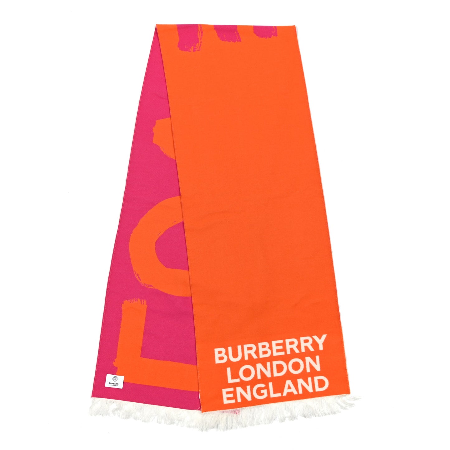 Wool Silk Love Logo Football Scarf Orange
