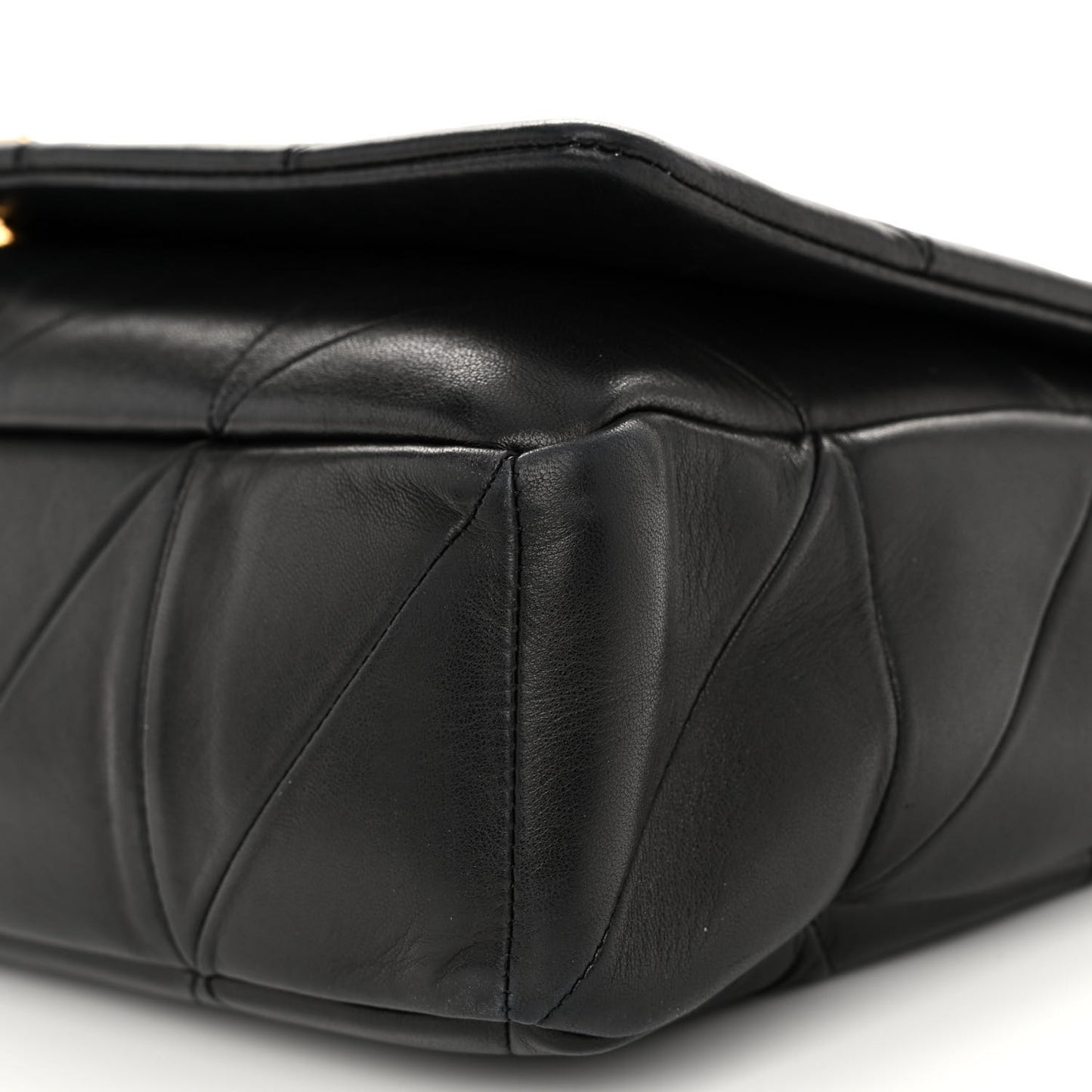 Lambskin Patchwork Monogram Large Jamie Black