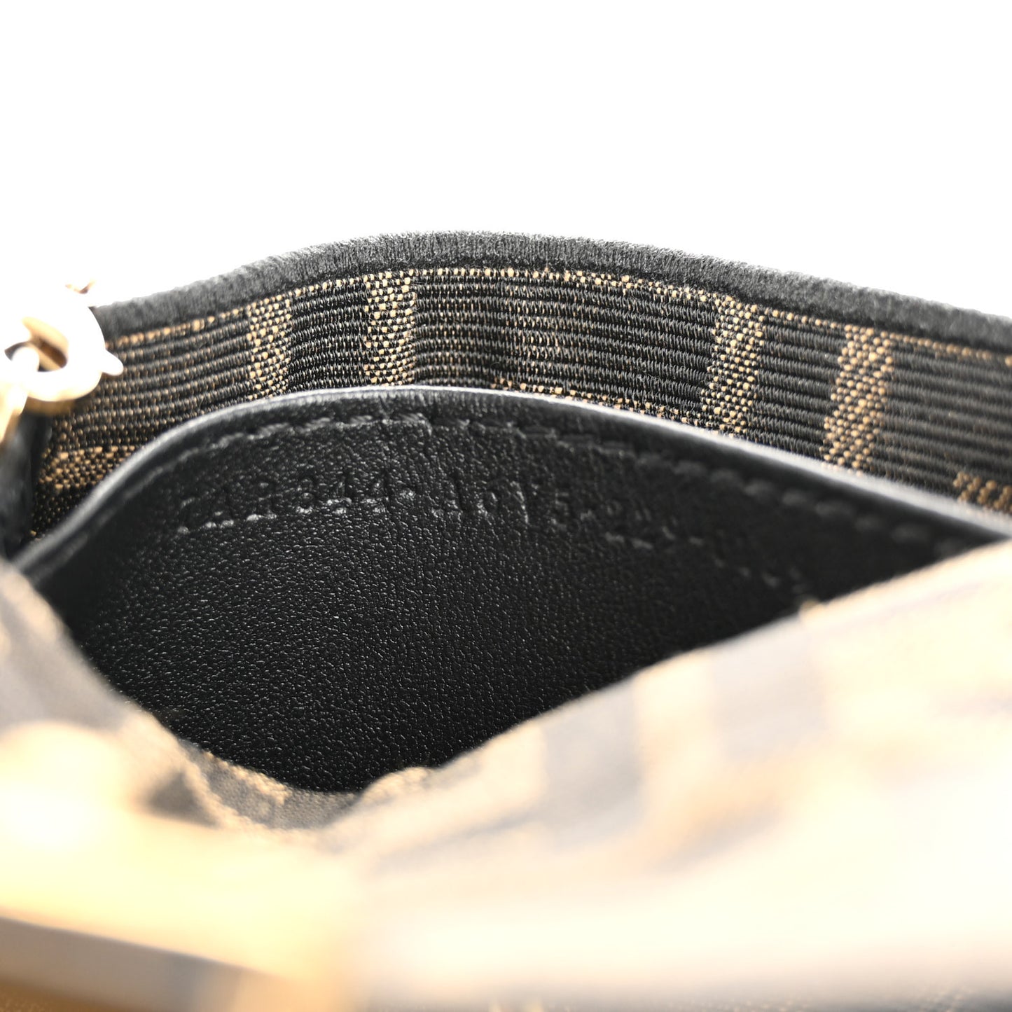 Fabric Jacquard FF 1974 Nano Baguette Charm Tobacco Moro Black