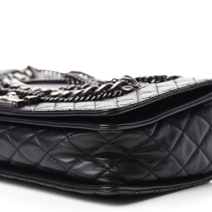 Chanel Calfskin Enchained New Medium Boy Flap Black 7 of 10