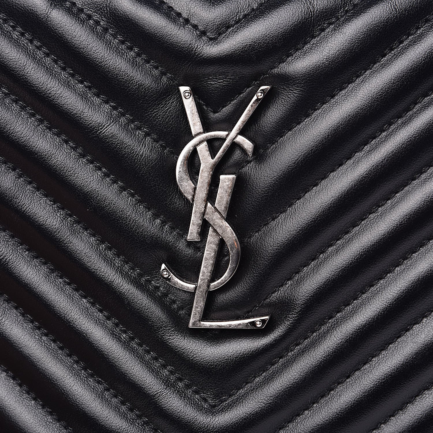 Saint Laurent Calfskin Matelasse Monogram Lou Camera Bag Black 10 of 10
