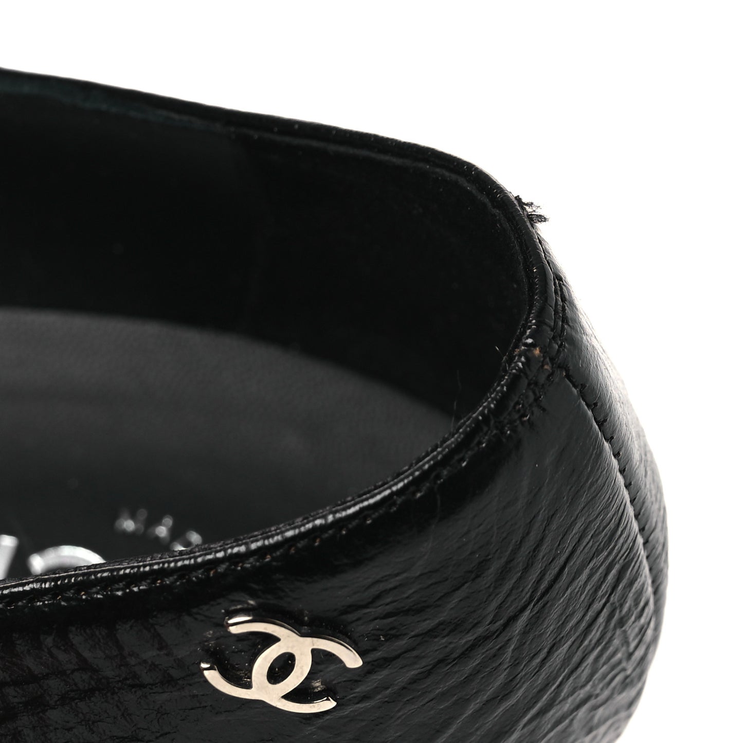 Crumpled Calfskin Knotted Heel Cap Toe Pumps 39.5 Black