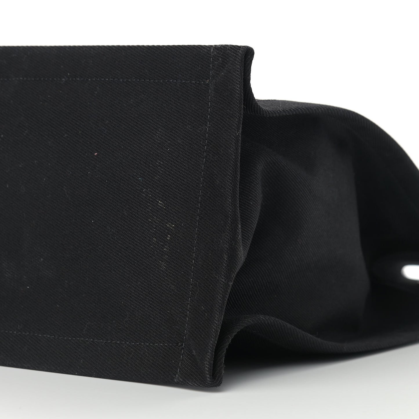 Linen Calfskin Rive Gauche North South Tote Black