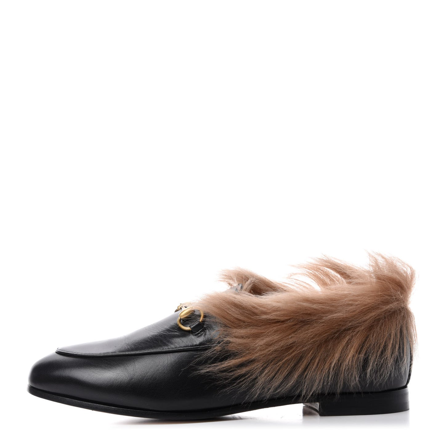Malaga Kid Fur Womens Jordaan Loafers 38 Black Natural