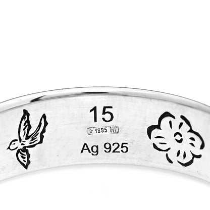 Gucci Sterling Silver Blind for Love Band Ring 54 7 5 of 6