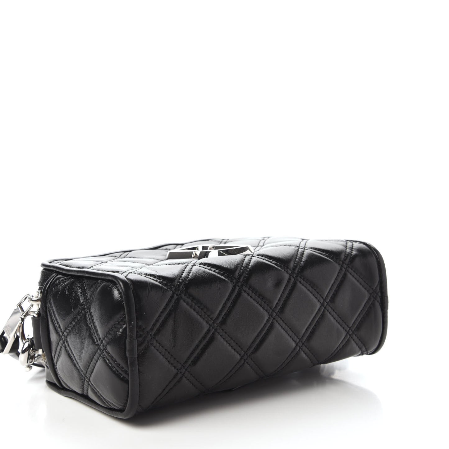 Natural Grain Calfskin Quilted The Softshot 21 Bag Black
