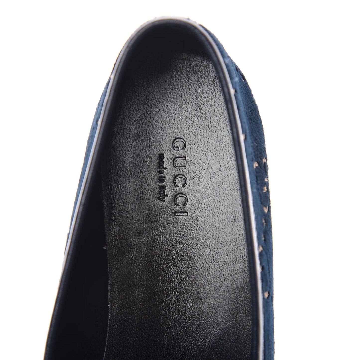 Velvet GG Monogram Horsebit Womens Jordaan Loafers 39.5 Blue Beige