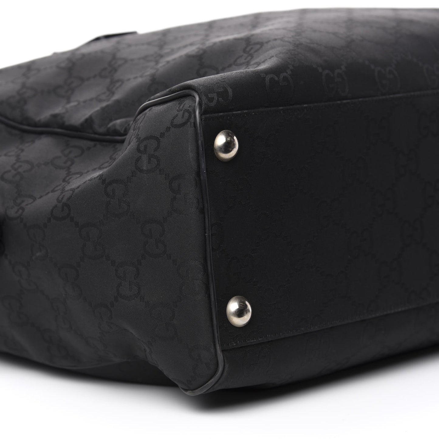 Nylon Monogram Large Duffle Bag Black