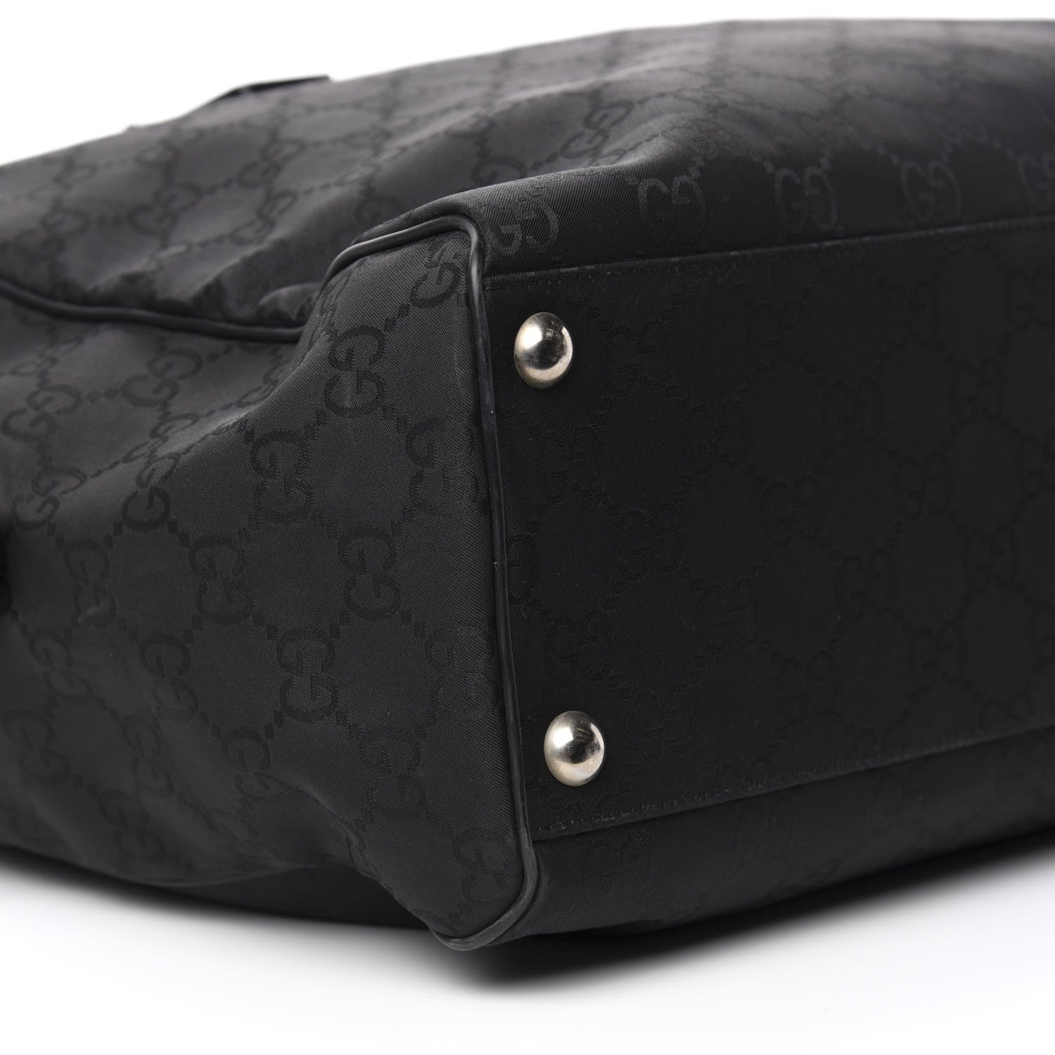 Gucci Nylon Monogram Large Duffle Bag Black 10 of 11