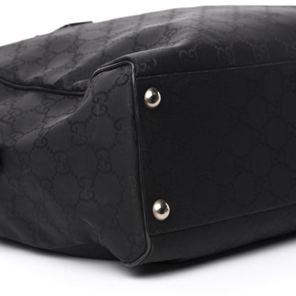 Gucci Nylon Monogram Large Duffle Bag Black 10 of 11