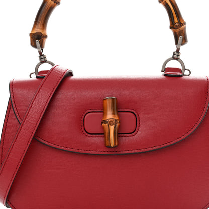 Gucci Shangai Calfskin Small Classic Bamboo Top Handle Bag Romantic Cerise 9 of 12